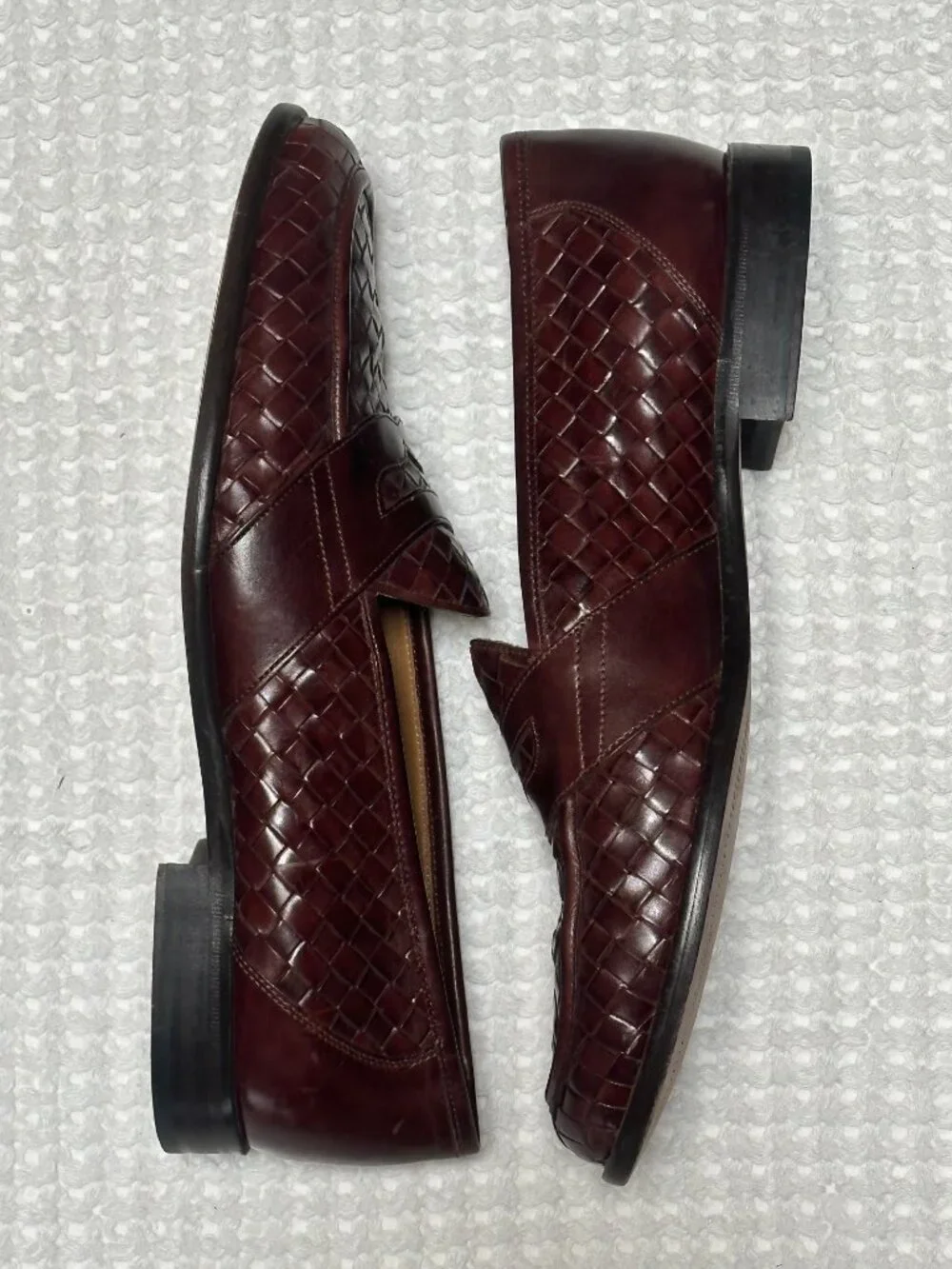 Johnston & Murphy Woven Leather Matching Shoes & Belt